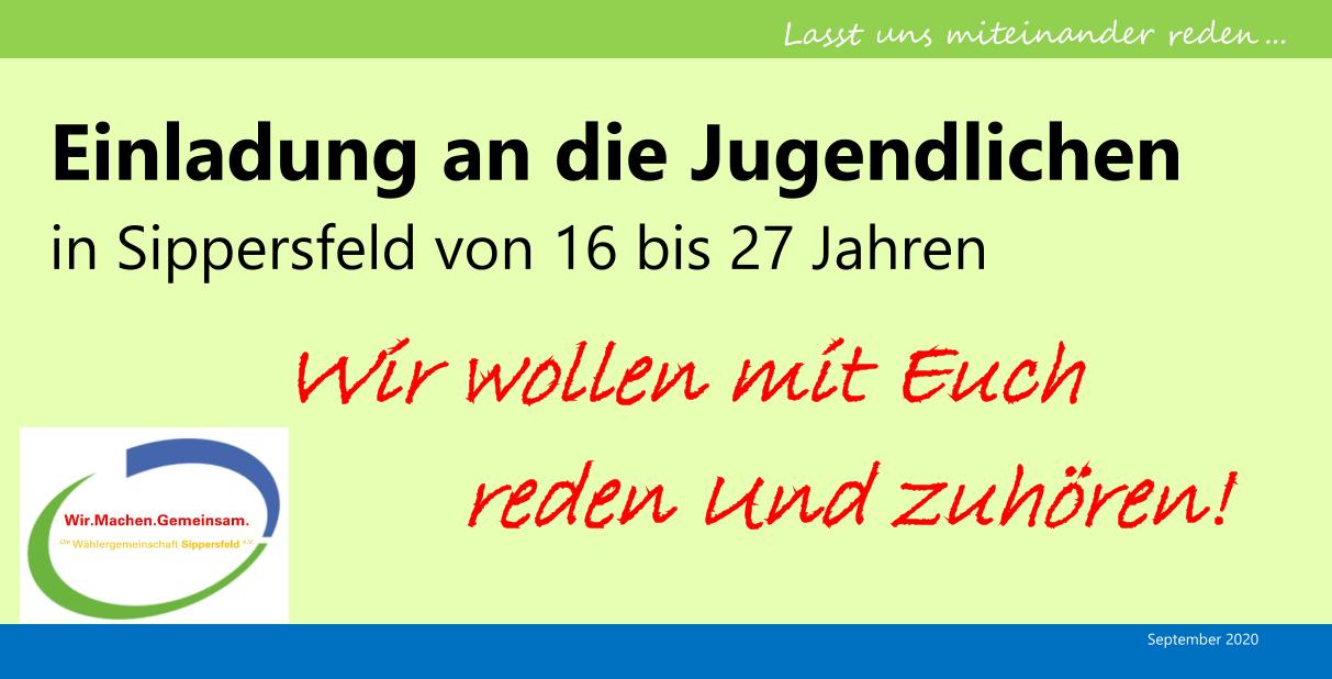 Einladung Dorfjugend Vorderseite